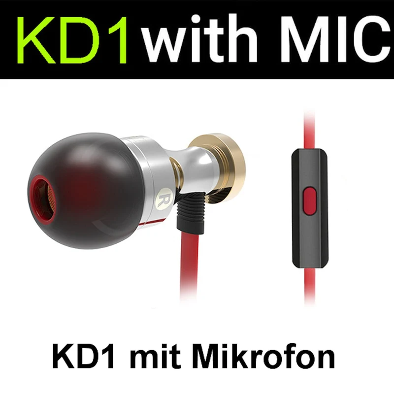 Premium Headset Kopfhörer QKZ-KD1 Pro HiFi In-Ear-Headset Ohrhörer