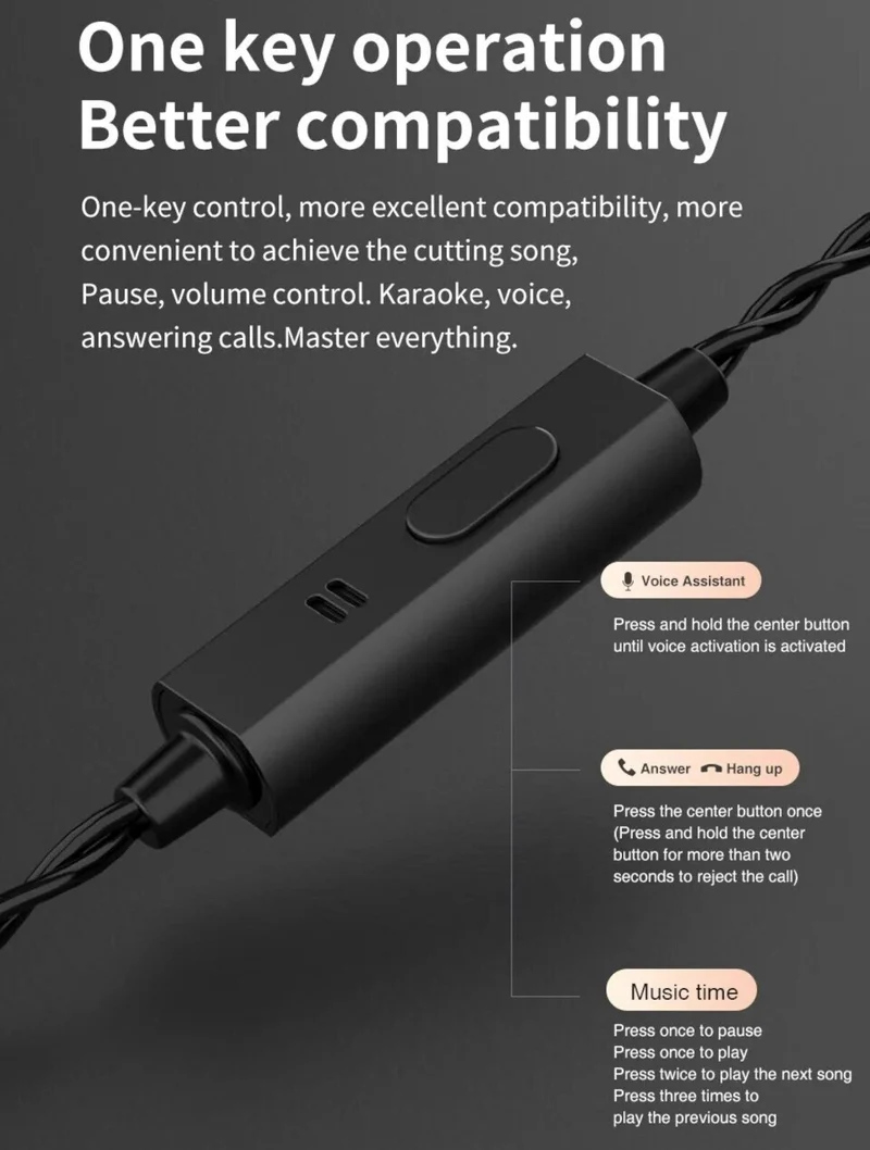 Premium Headset Kopfhörer QKZ-AK6 Max HiFi In-Ear-Headset Ohrhörer + Hardcase