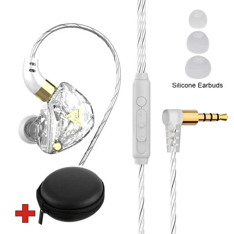 Premium Headset Kopfhörer QKZ SK8 HiFi In-Ear-Headset Ohrhörer + Hardcase