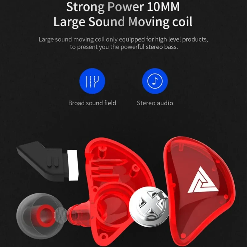 Premium Headset Kopfhörer QKZ CK5 HiFi In-Ear-Headset Ohrhörer + Hardcase