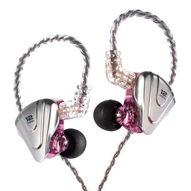 KZ ZSX Premium High-End Pro 12 Treiber HiFi In-Ear Kopfhörer Headset Purple Lila