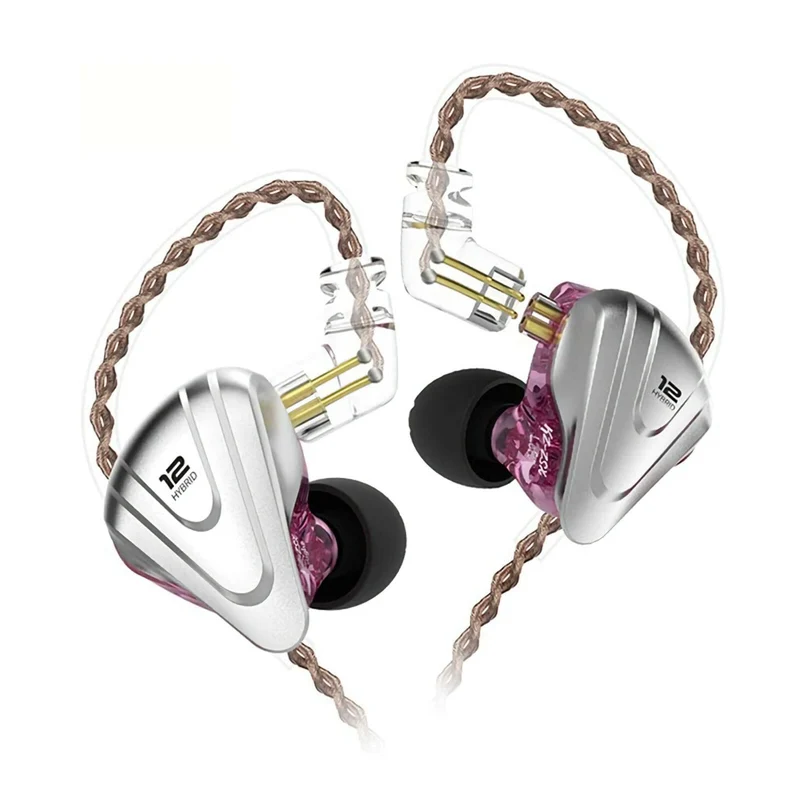 KZ ZSX Premium High-End Pro 12 Treiber HiFi In-Ear Kopfhörer Headset Purple Lila