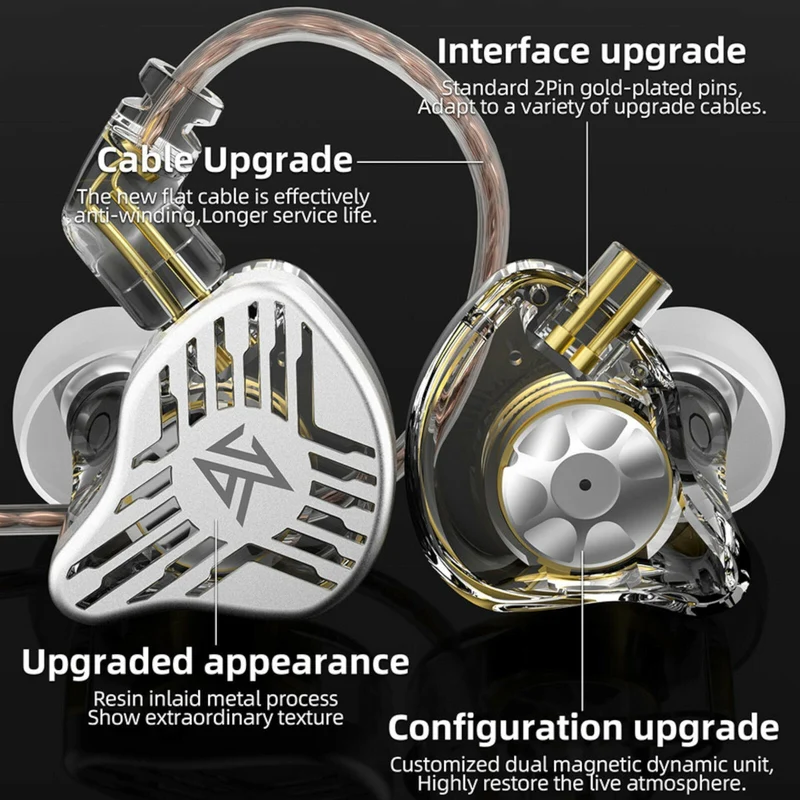 KZ EDS Premium Dynamic High-End HiFi In-Ear Kopfhörer Headset