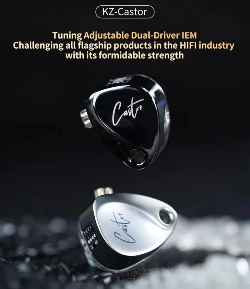 KZ Castor Premium High-End Professional In-Ear Kopfhörer Einstellbarer Bass