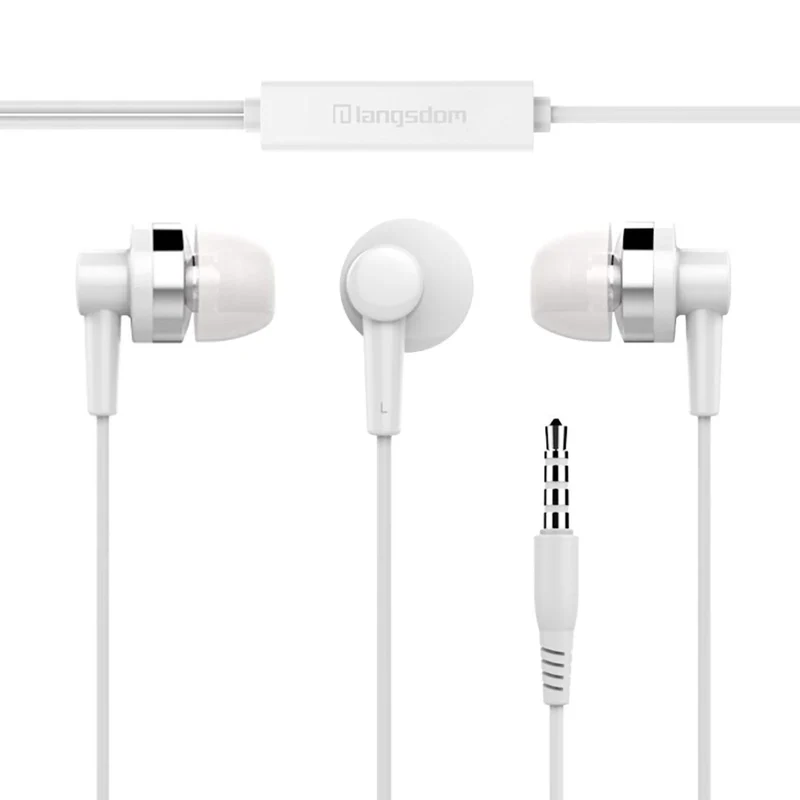 In-Ear Headset JD89 Weiss Kopfhörer Earphone Bass für Samsung Xiaomi LG HTC