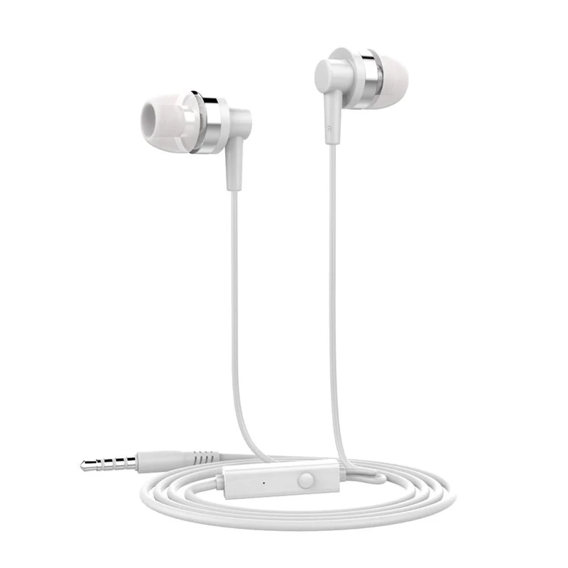 In-Ear Headset JD89 Weiss Kopfhörer Earphone Bass für Samsung Xiaomi LG HTC