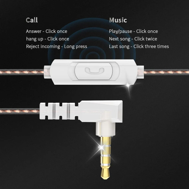 Premium Headset Kopfhörer QKZ-AKX Pro HiFi In-Ear-Headset Ohrhörer + Hardcase