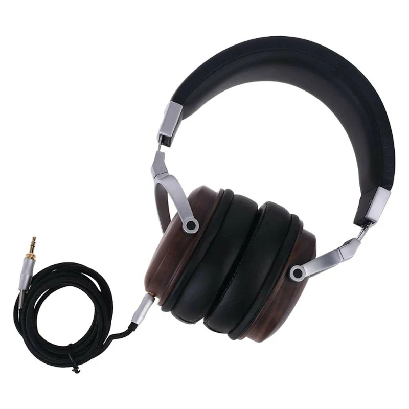 Premium Walnuss Holz Kopfhörer High End Headphone 50mm Treiber Super Klang B7-1
