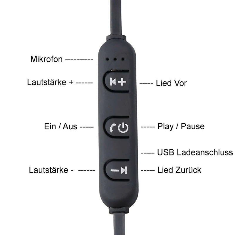Bluetooth In Ear Kopfhörer Magnetisch Wireless Headset X9 Rot Gold