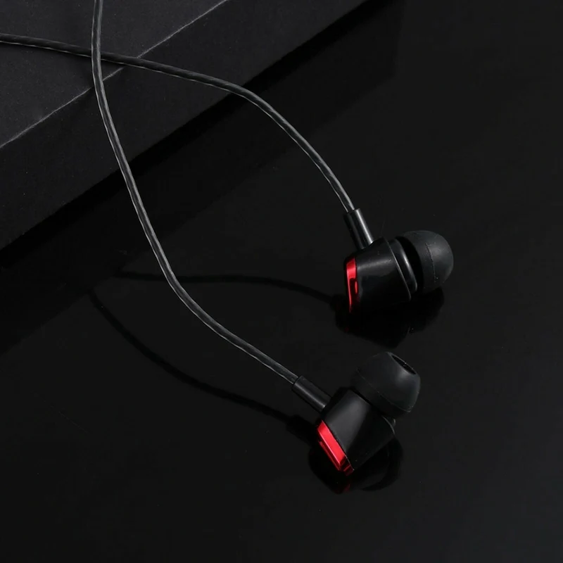 Design In-Ear Kopfhörer HongBiao V30 Earphone Headphone Super Bass Schwarz Rot