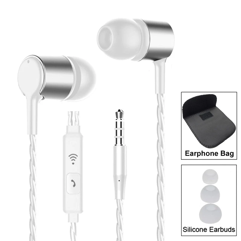 Super Bass In-Ear Kopfhörer Ohrhörer S24 Headset Earphone Headphone + PU-Tasche
