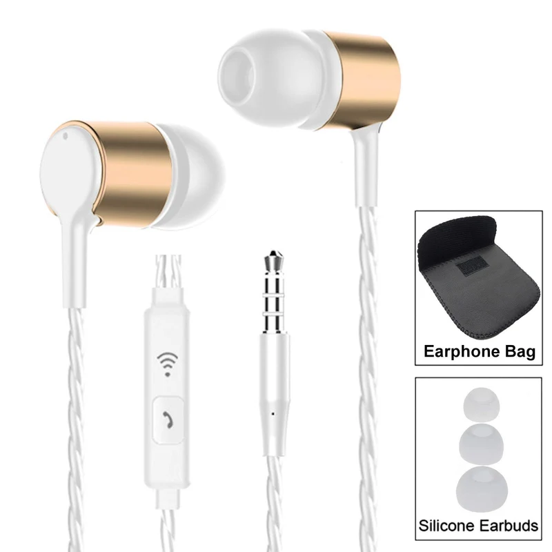 Super Bass In-Ear Kopfhörer Ohrhörer S24 Headset Earphone Headphone + PU-Tasche