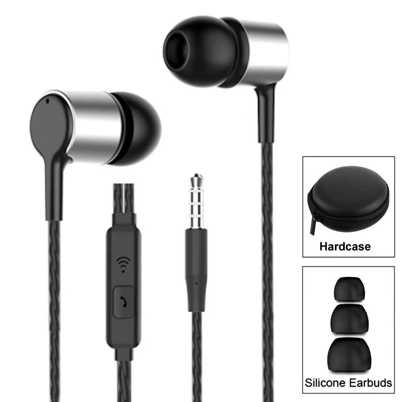 Super Bass In-Ear Kopfhörer Ohrhörer S24 Headset Earphone Headphone + PU-Tasche
