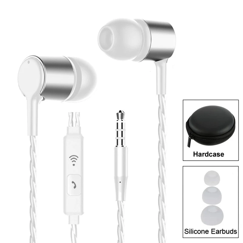 Super Bass In-Ear Kopfhörer Ohrhörer S24 Headset Earphone Headphone + PU-Tasche