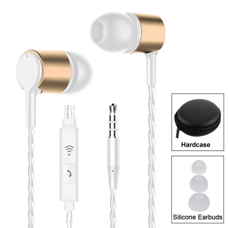 Super Bass In-Ear Kopfhörer Ohrhörer S24 Headset Earphone Headphone + PU-Tasche