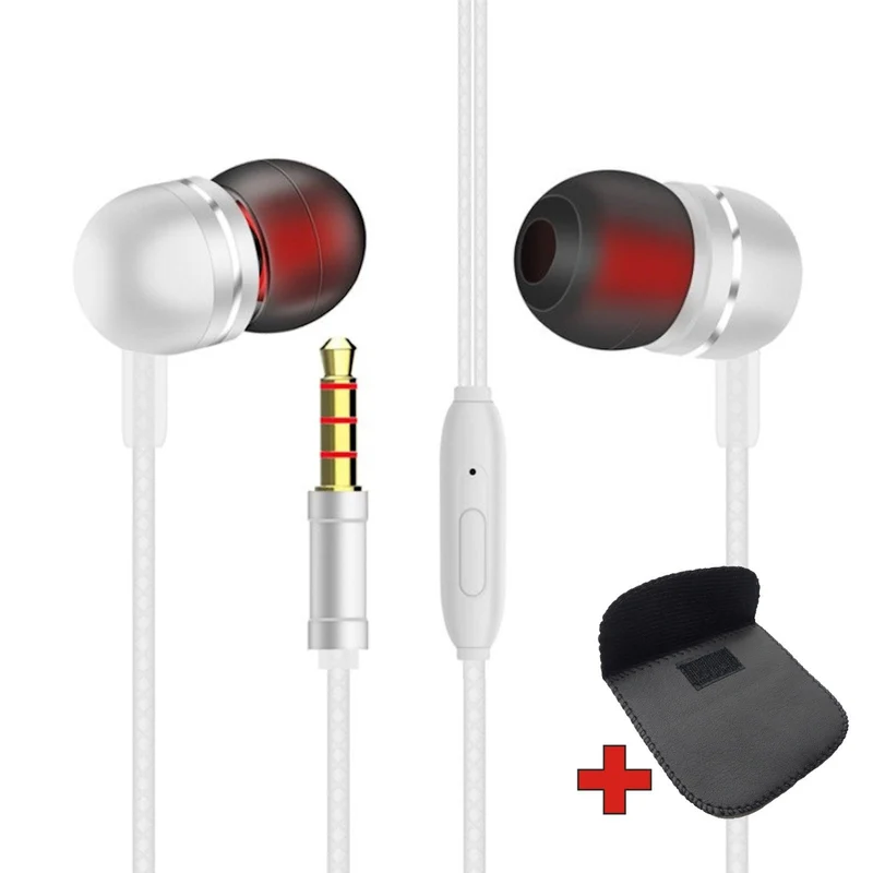 Super Bass In-Ear Kopfhörer Ohrhörer V13 Headset Earphone Headphone + PU-Tasche