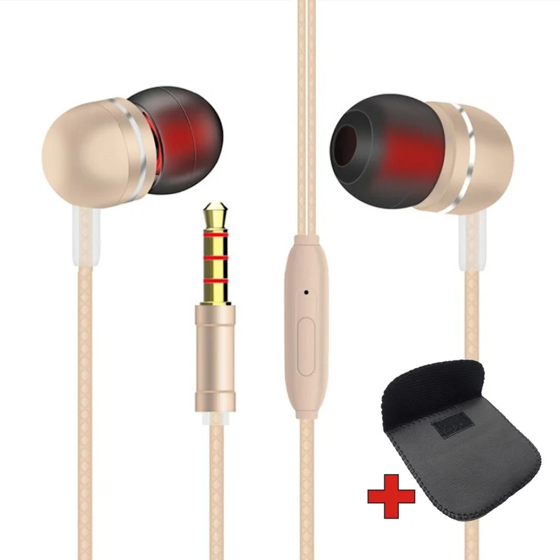 Super Bass In-Ear Kopfhörer Ohrhörer V13 Headset Earphone Headphone + PU-Tasche
