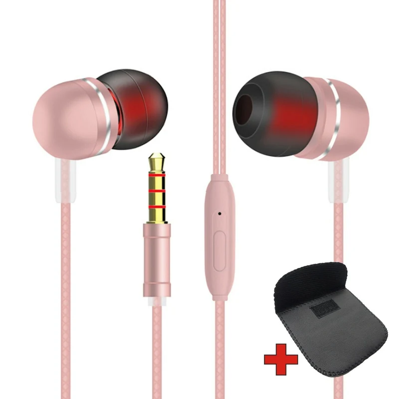 Super Bass In-Ear Kopfhörer Ohrhörer V13 Headset Earphone Headphone + PU-Tasche