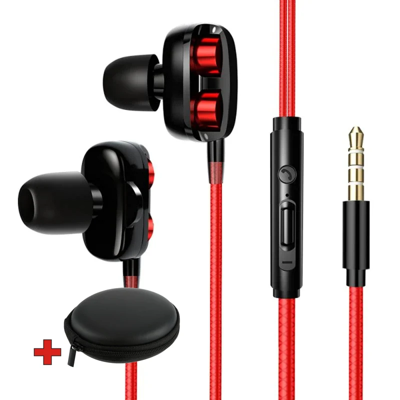 Super Bass In-Ear Doppeltreiber Kopfhörer X20 Ohrhörer Earphone Headset