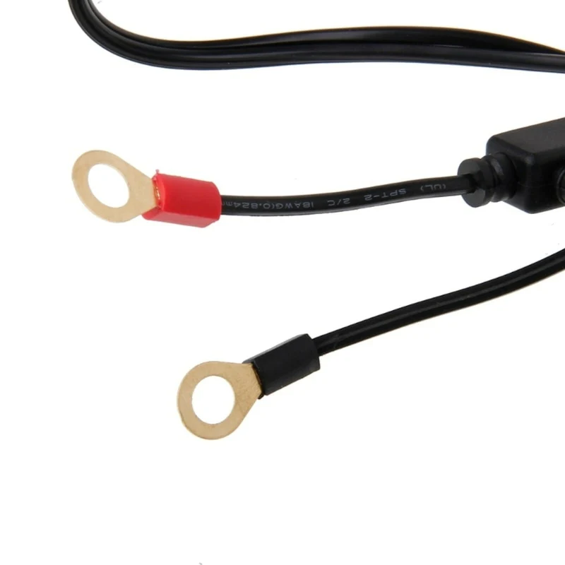 Anschlusskabel mit SAE 72 Stecker und 8mm Ösen, Motorrad Nachrüstsatz Geräte