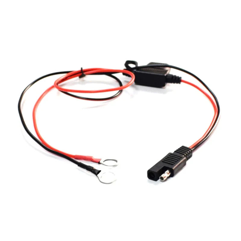 Anschlusskabel mit SAE 72 Stecker und 10mm Ösen, Motorrad Nachrüstsatz Geräte