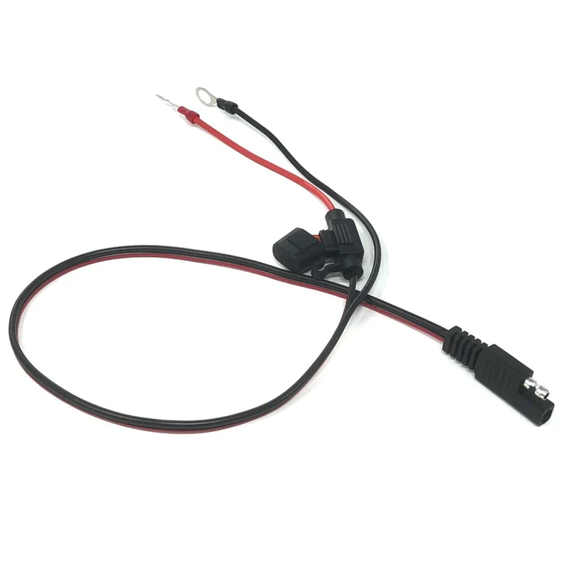 Anschlusskabel mit SAE 72 Stecker und 10mm Ösen, Motorrad Nachrüstsatz Geräte