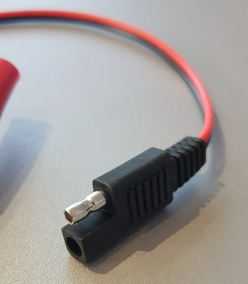 Anschlusskabel mit SAE 72 Stecker auf Batterieklemmen, KFZ Motorrad Nachrüstsatz