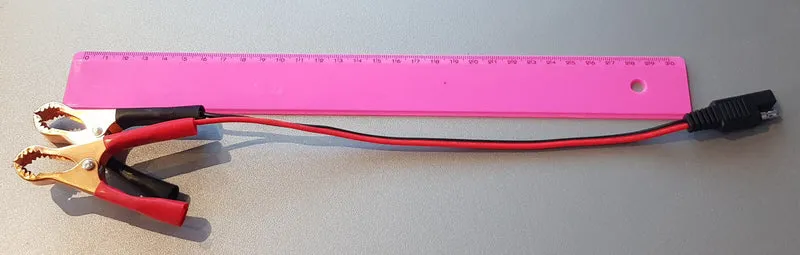 Anschlusskabel mit SAE 72 Stecker auf Batterieklemmen, KFZ Motorrad Nachrüstsatz