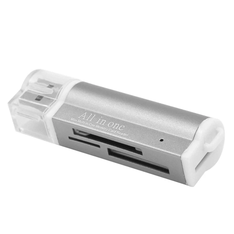 Kartenlesegerät Kartenleser Card Reader Micro SD MMC M2 USB Stick in Silber
