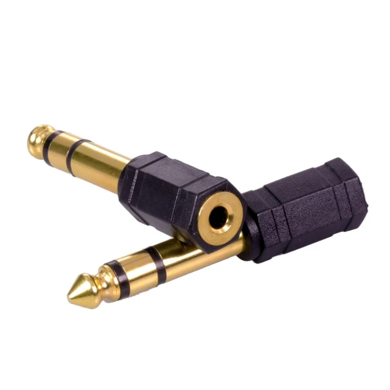 Klinken Adapter 6,35mm Stecker auf 3,5mm Buchse stereo AUDIO HIFI vergoldet