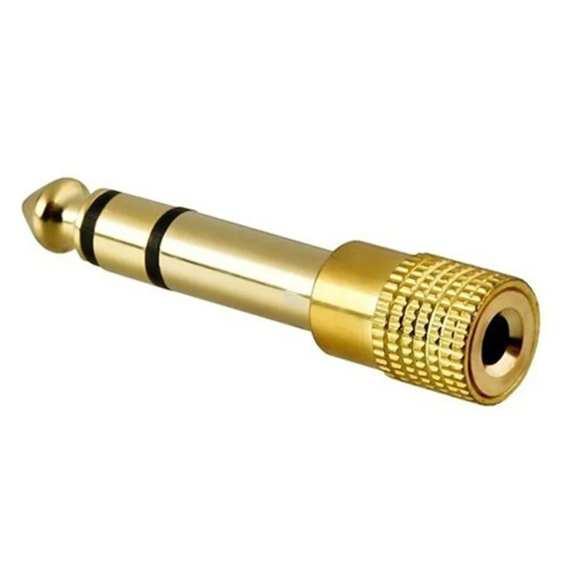Klinken Adapter 3,5mm Buchse auf 6,35mm Stecker Stereo AUDIO HIFI voll vergoldet