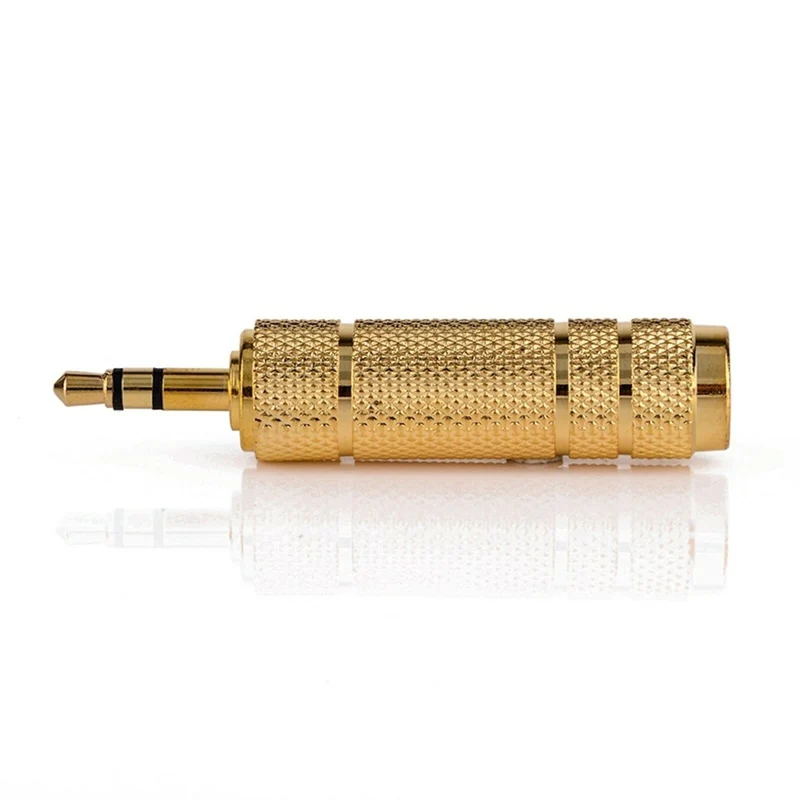Klinken Adapter 6,35mm Buchse auf 3,5mm Stecker Stereo AUDIO HIFI voll vergoldet