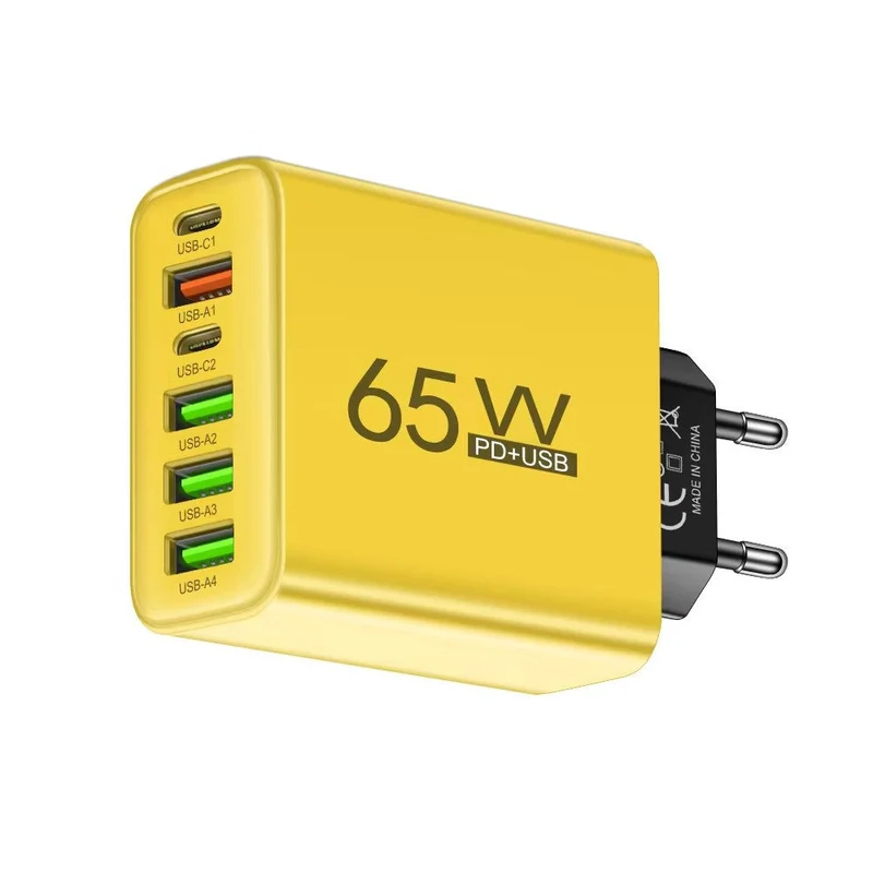 6-Fach Schnell Ladegerät Stecker 6 x USB Port 65W Netzteil Adapter Handy Tablet