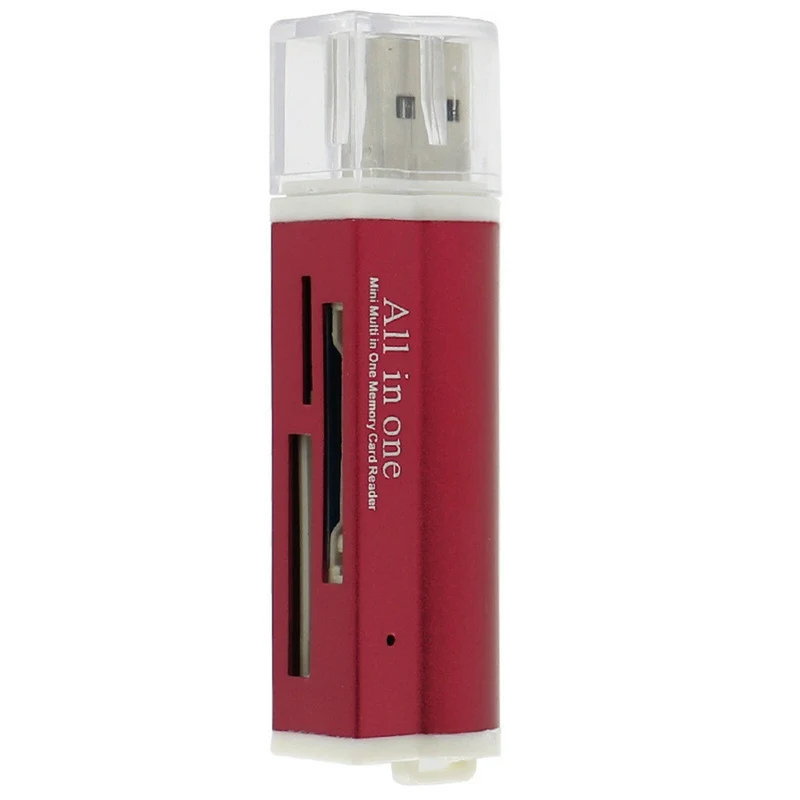 Kartenlesegerät Kartenleser Card Reader Micro SD MMC M2 USB Stick in Rot