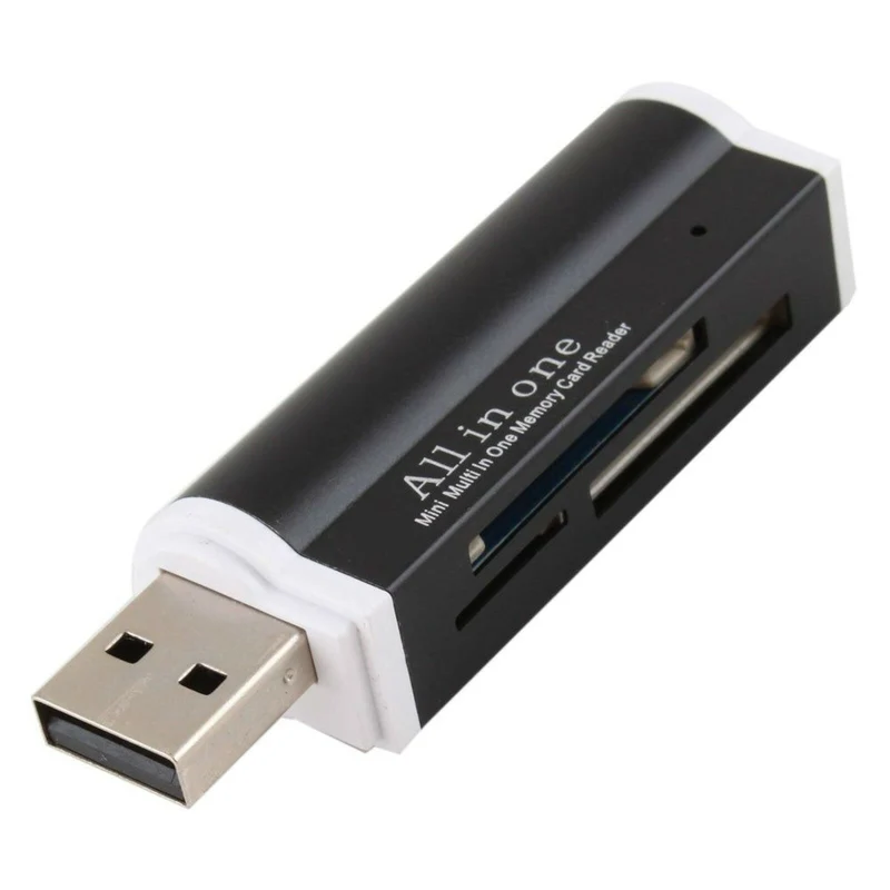 Kartenlesegerät Kartenleser TF Card Reader Micro SD MMC M2 USB Stick Schwarz