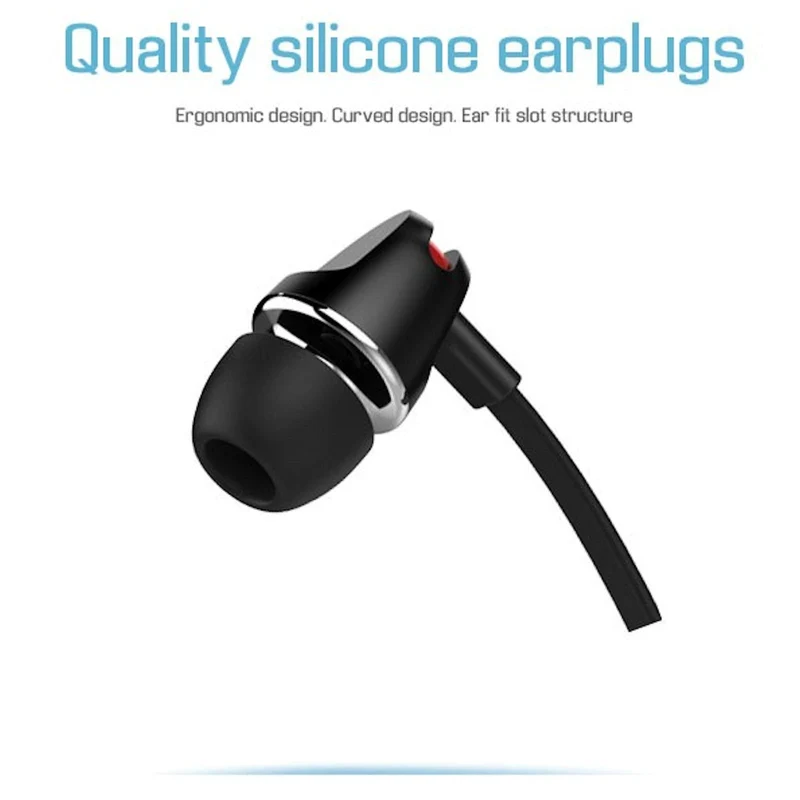Super Bass In-Ear Kopfhörer Headset JV23 Schwarz Megabass für Samsung, LG, HTC
