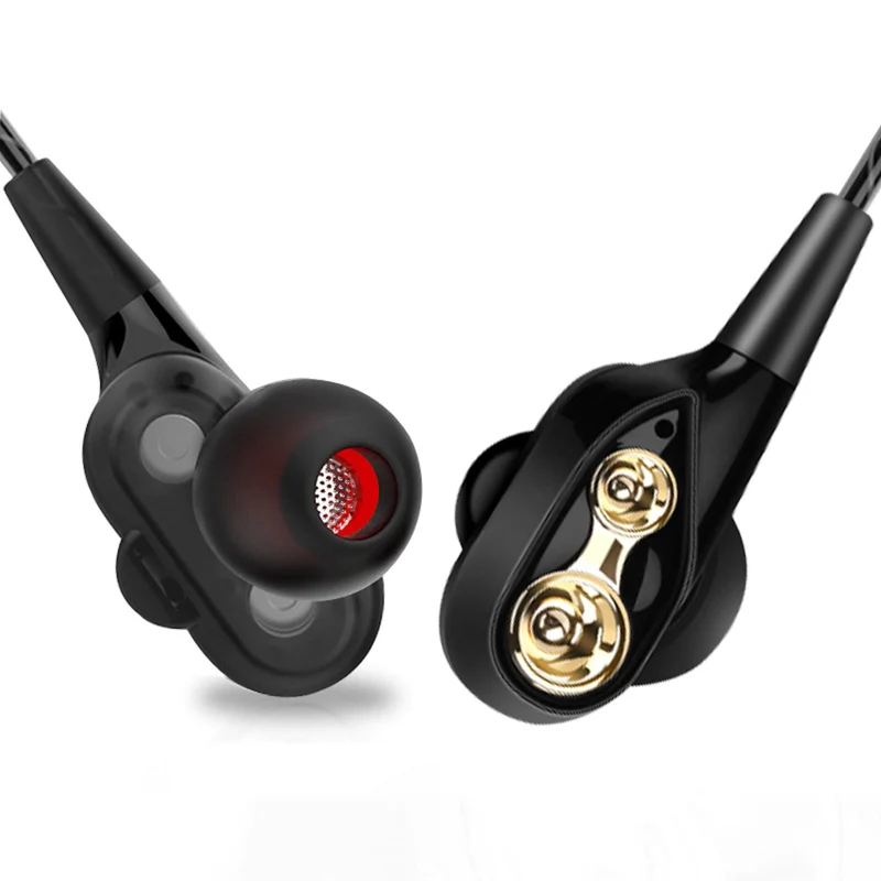 Super Bass In-Ear Doppeltreiber Kopfhörer DT-N12 Ohrhörer Earphone Headset Bag