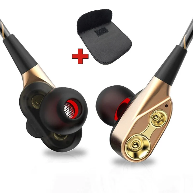 Super Bass In-Ear Doppeltreiber Kopfhörer DT-N12 Ohrhörer Earphone Headset Bag