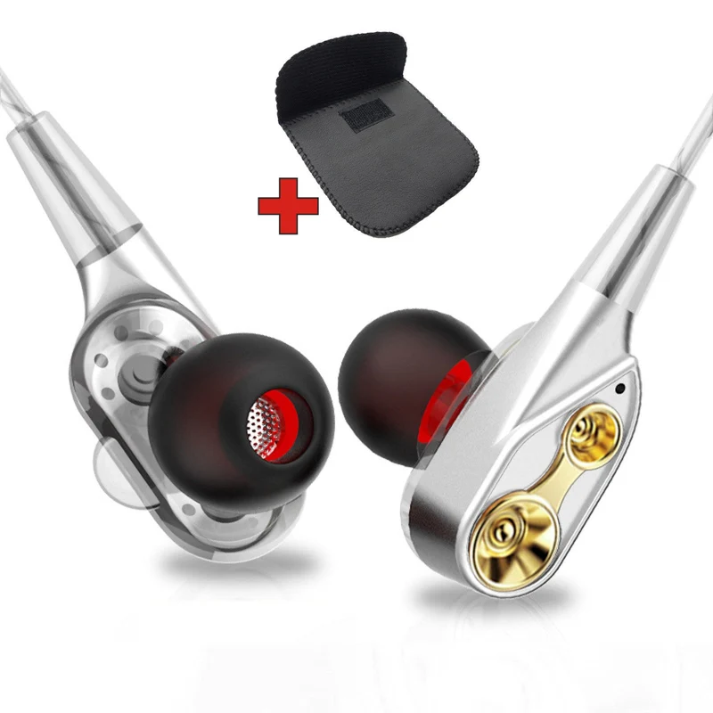 Super Bass In-Ear Doppeltreiber Kopfhörer DT-N12 Ohrhörer Earphone Headset Bag