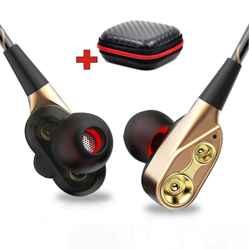 Super Bass In-Ear Doppeltreiber Kopfhörer DT-N12 Ohrhörer Earphone Headset Bag
