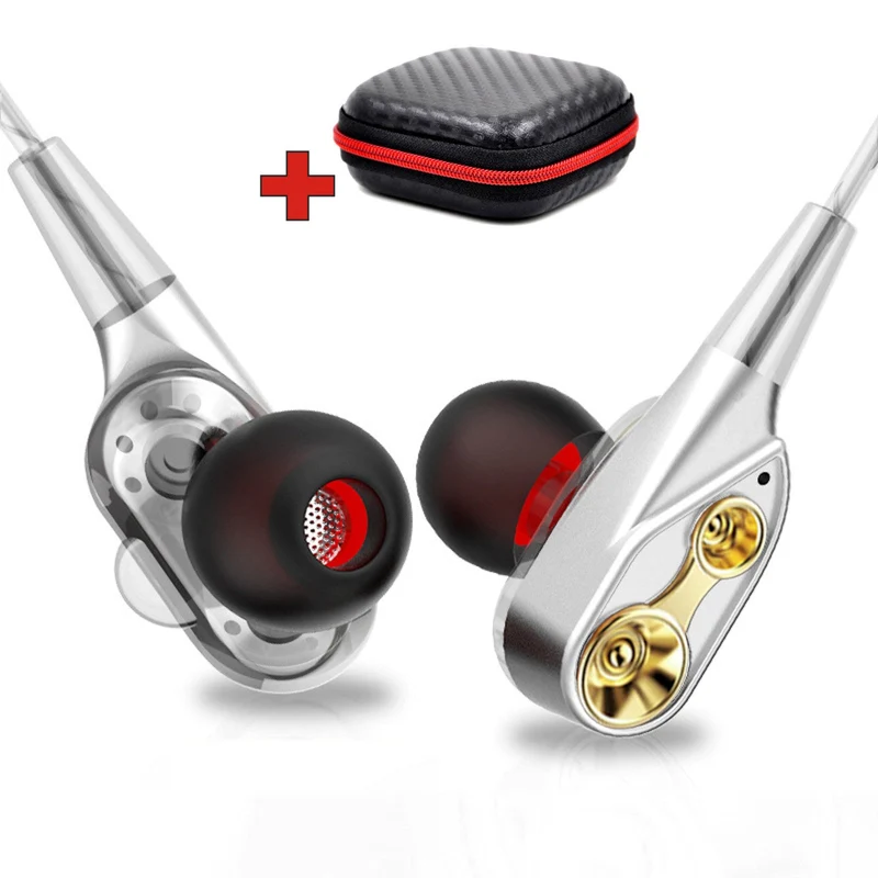 Super Bass In-Ear Doppeltreiber Kopfhörer DT-N12 Ohrhörer Earphone Headset Bag