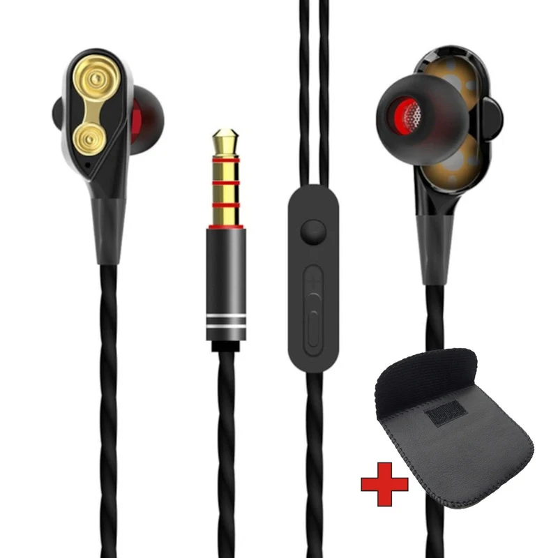 Super Bass In-Ear Doppeltreiber Kopfhörer DT2 Ohrhörer Earphone Headset