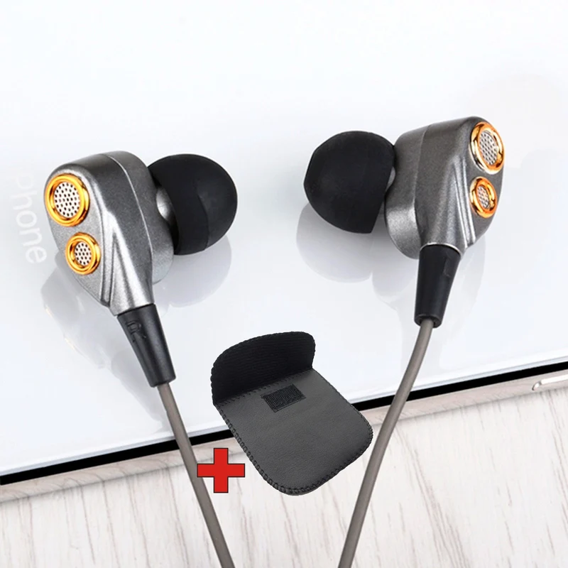 Super Bass In-Ear Doppeltreiber Kopfhörer DT2 Ohrhörer Earphone Headset