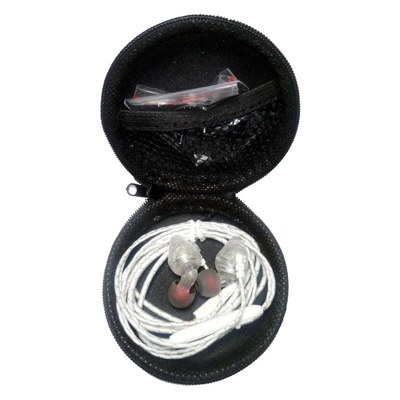 Super Bass In-Ear Kopfhörer Headset High End S600 in weiss + PU-Hardcase