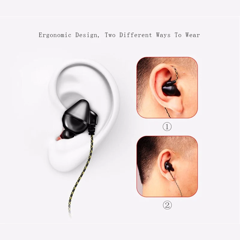 Super Bass In-Ear Kopfhörer Headset High End S600 in schwarz + PU-Hardcase