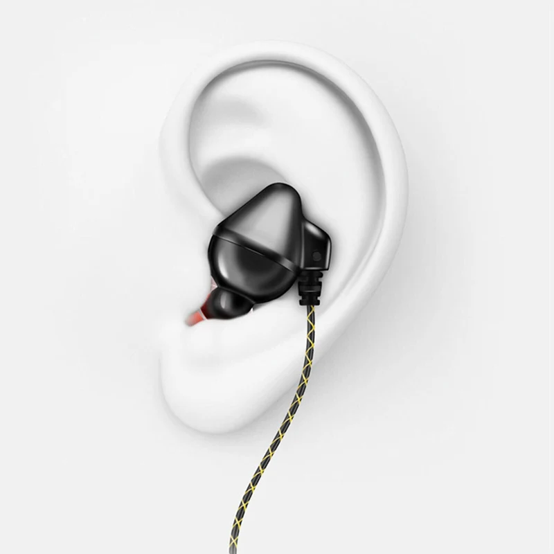 Super Bass In-Ear Kopfhörer Headset High End S600 in schwarz + PU-Hardcase