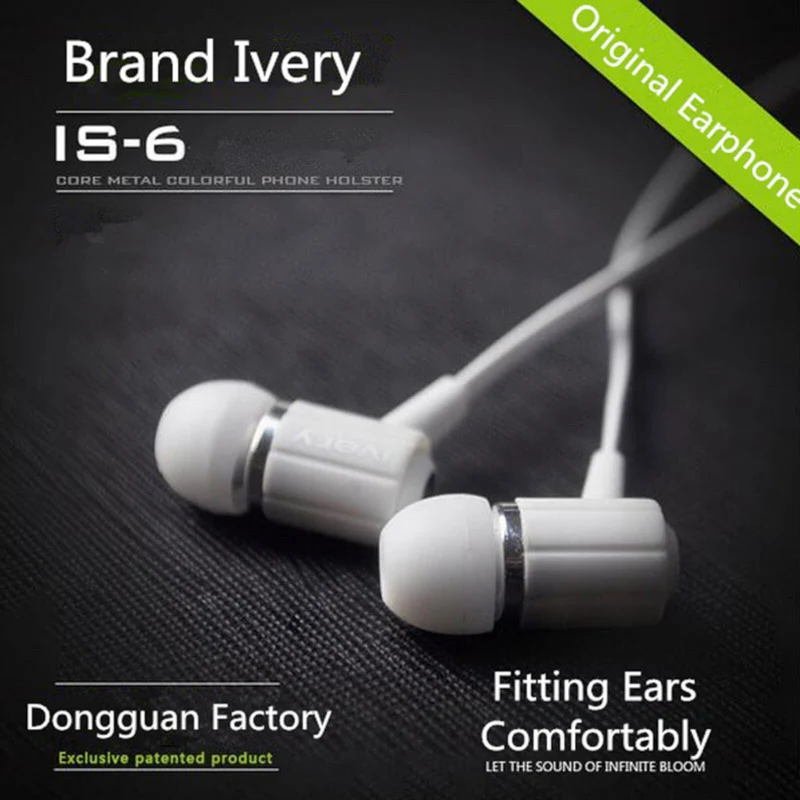 Super Bass In-Ear Kopfhörer Headset Ivory IS-6 schwarz oder weiss in OVP