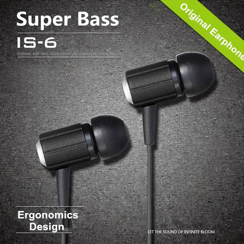 Super Bass In-Ear Kopfhörer Headset Ivory IS-6 schwarz oder weiss in OVP