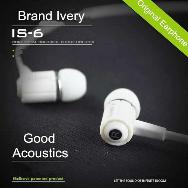 Super Bass In-Ear Kopfhörer Headset Ivory IS-6 schwarz oder weiss in OVP