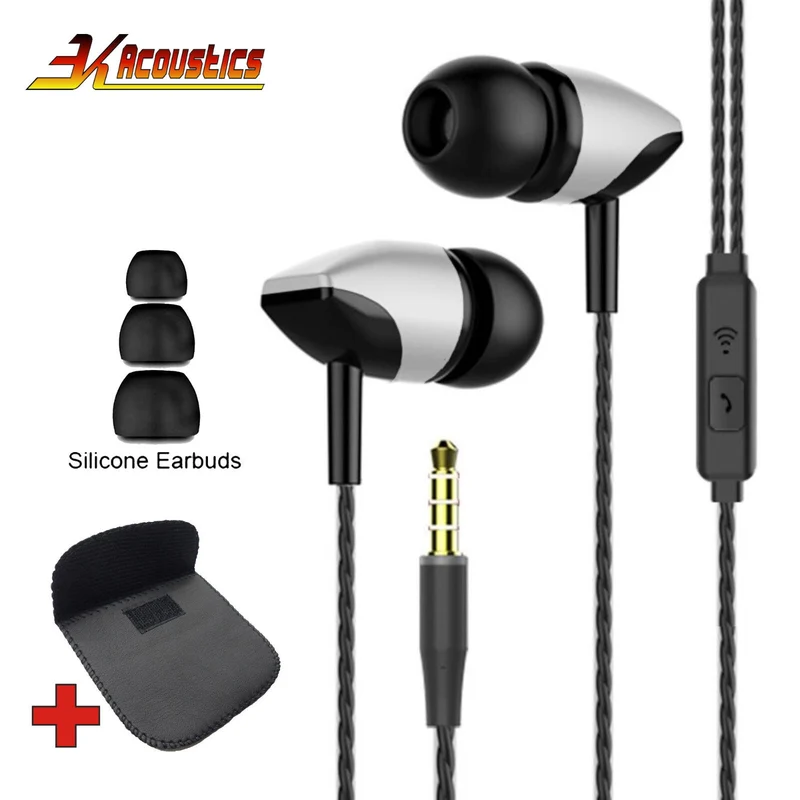 Super Bass In-Ear Kopfhörer Ohrhörer S21 Headset Earphone Headphone + Tasche